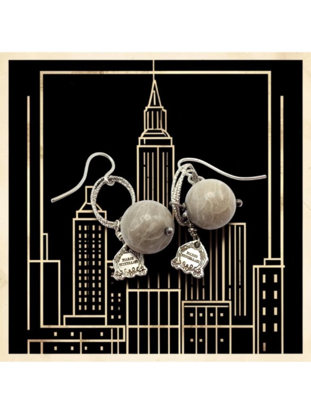 Rare! Mario Buccellati Free Time Silver Oval River Stone Earrings - Picture 2 of 8